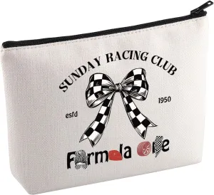 KUIYAI Racing Merchandise Cosmetic Bag Sunday Racing Club Makeup Bag Aesthetic Racing Gift Motorsport Gift For Fans (SundayRacing Mup)