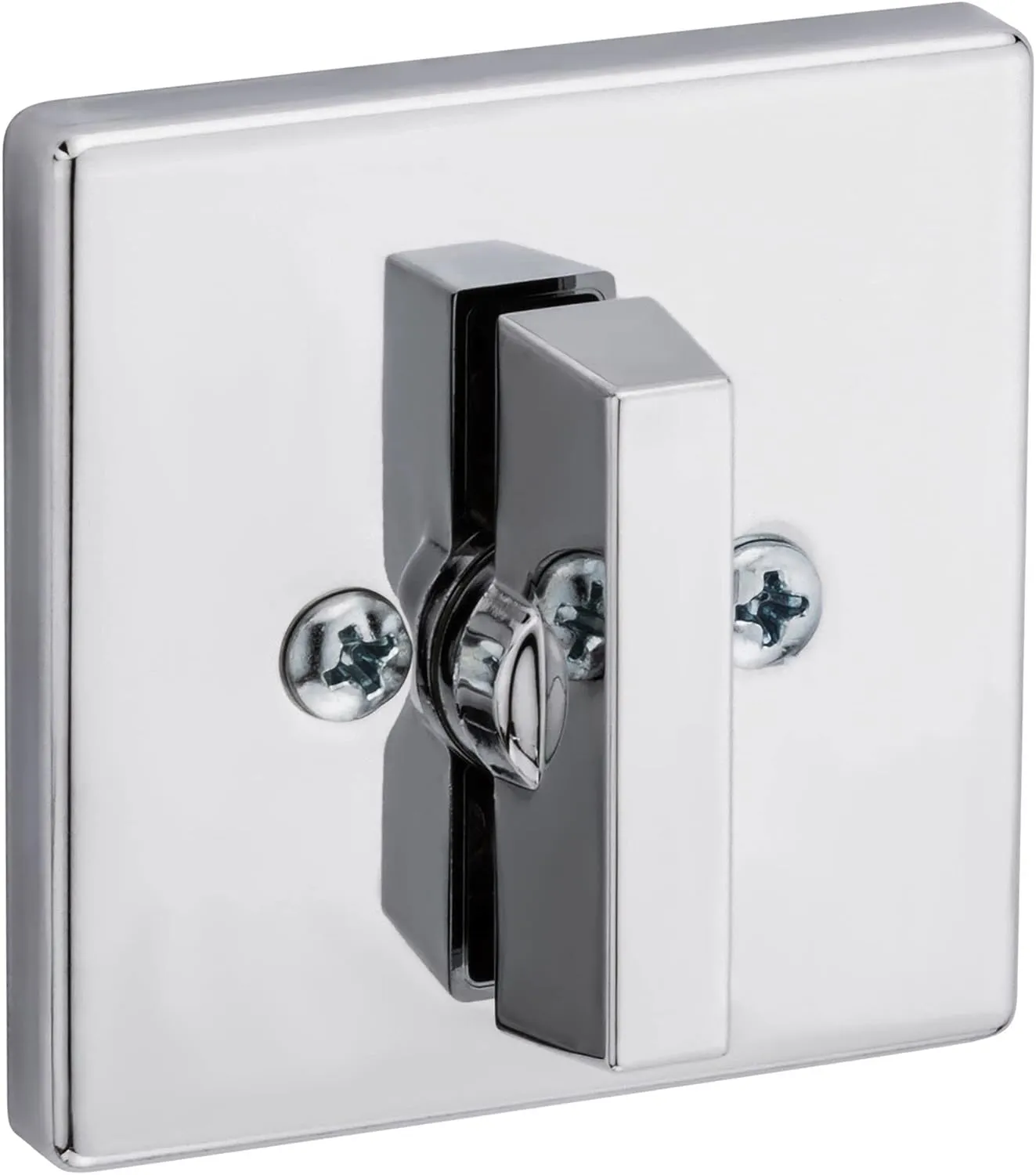 Kwikset 660 Contemporary Deadbolt Deadbolt Lock, Polished Chrome Square Exterior Keyed Front Entry Door, Pick Resistant SmartKey Rekey Security, Single Cylinder Dead Bolt