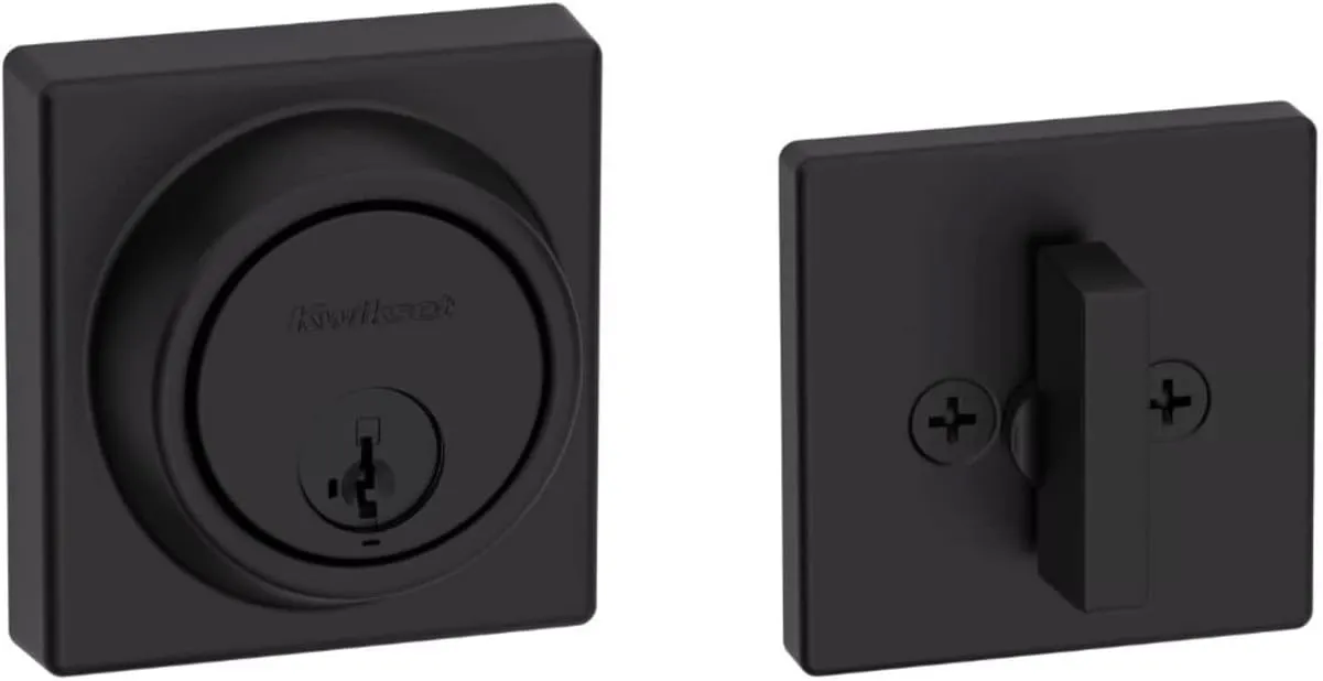 Kwikset 816 KeyControl Deadbolt Deadbolt Lock, Polished Chrome Round Exterior Keyed Front Entry Door, Pick Resistant SmartKey Rekey Security, Single Cylinder Dead Bolt