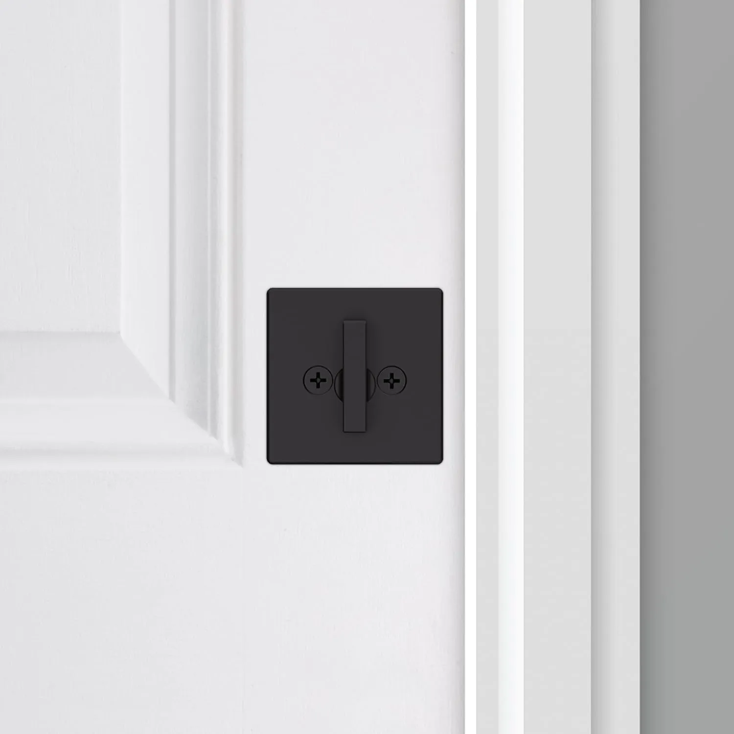 Kwikset 817 Deadbolt Lock, Matte Black Square Exterior Keyed Front Entry Door, Pick Resistant SmartKey Rekey Security, Single Cylinder Dead Bolt, with Microban Protection