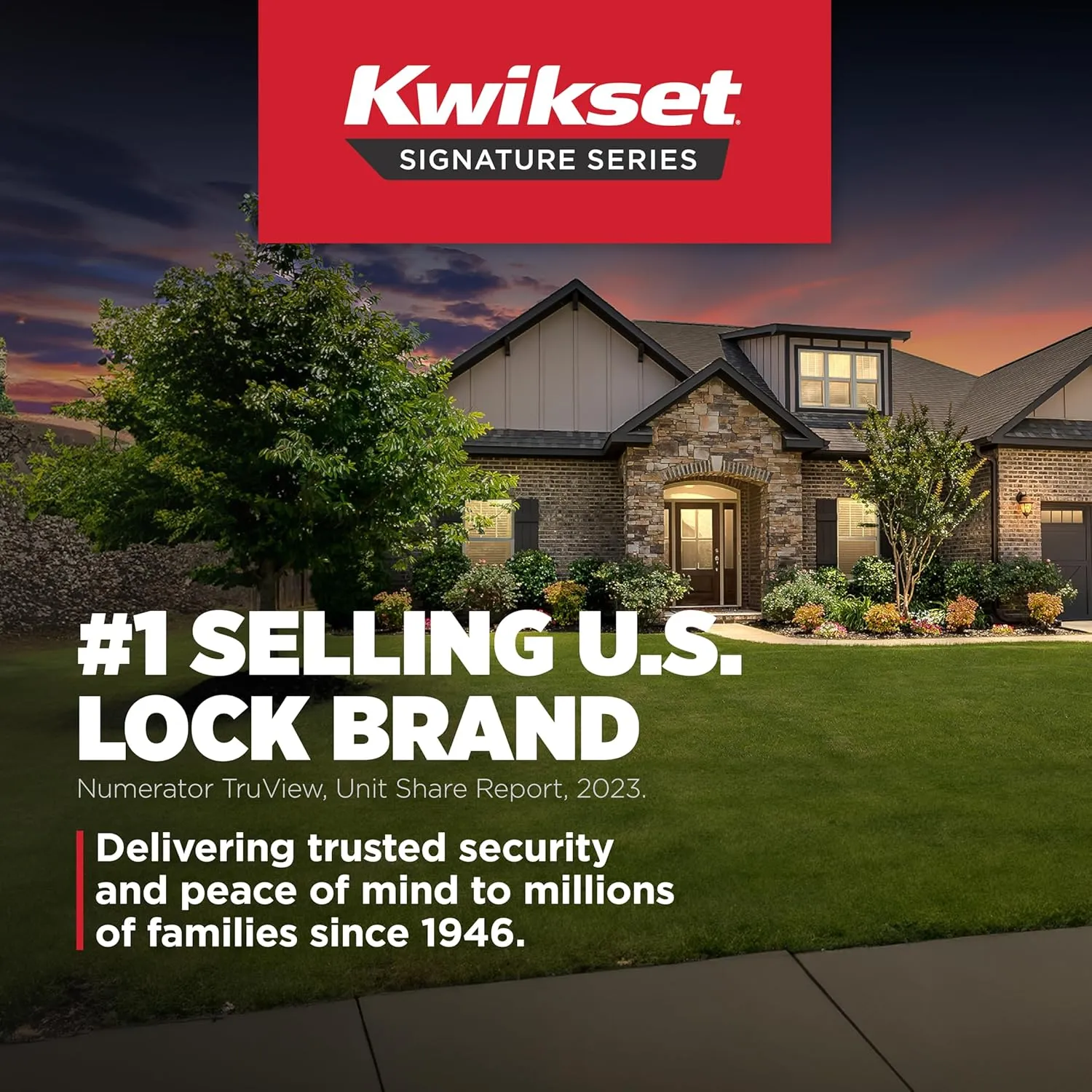 Kwikset Downtown Deadbolt Lock, Satin Brass Square Exterior Keyed Front Entry Door, Pick Resistant SmartKey Rekey Security, Single Cylinder Dead Bolt, with Microban Protection