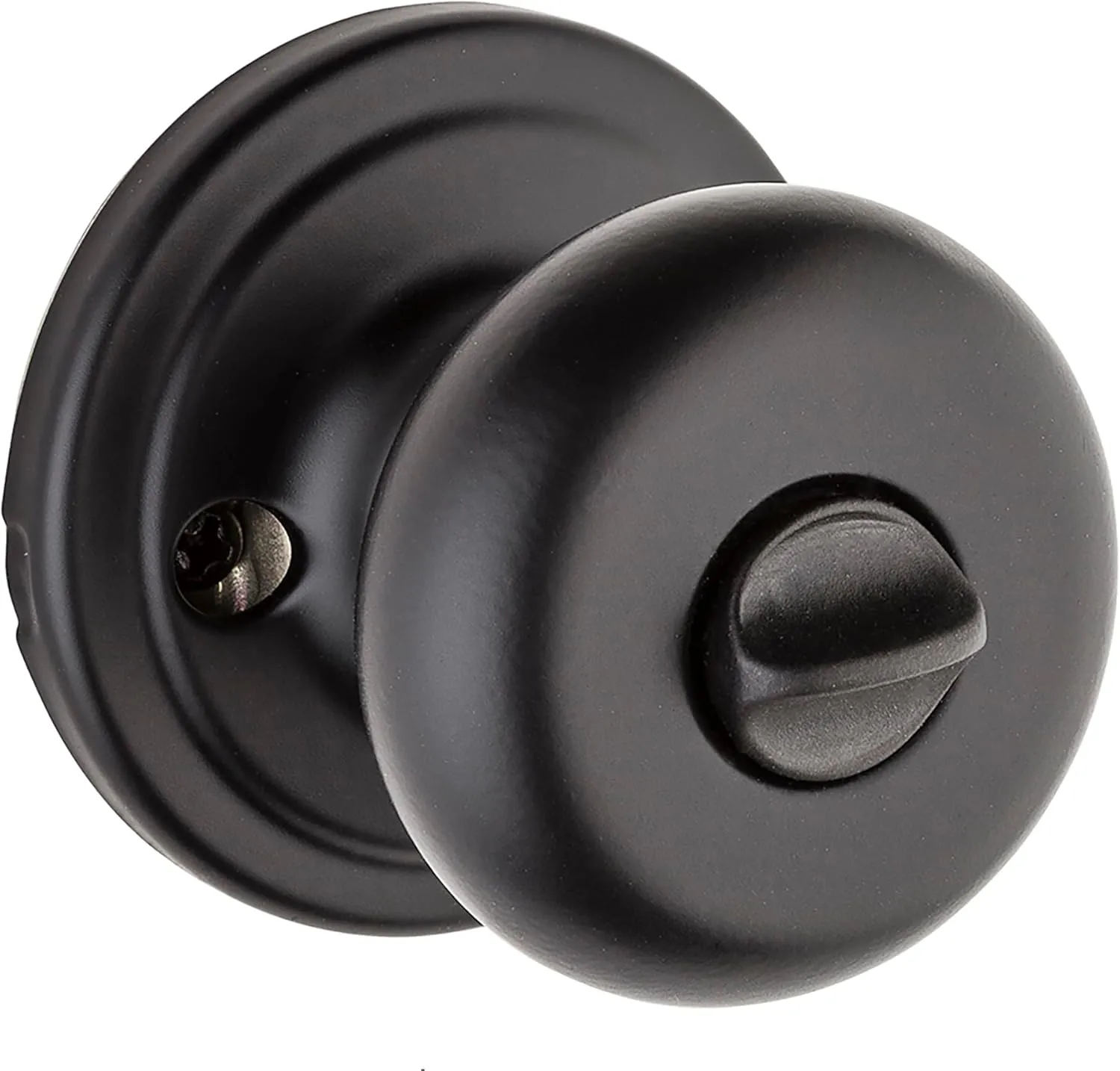Kwikset Hancock Entry Door Knob with Lock and Key, Secure Keyed Handle Exterior, Front Entrance and Bedroom, Matte Black, Pick Resistant SmartKey Rekey Security and Microban