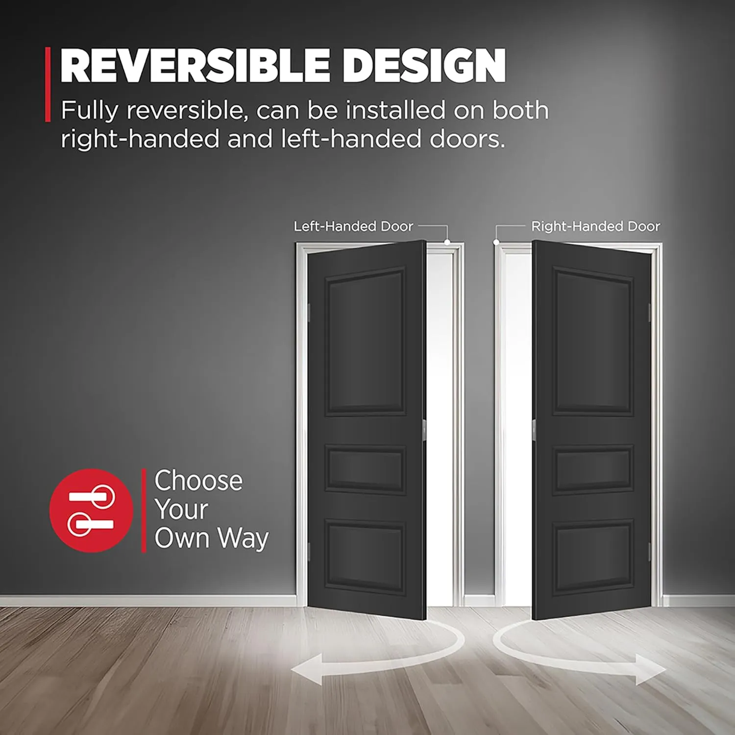 Kwikset Hancock Entry Door Knob with Lock and Key, Secure Keyed Handle Exterior, Front Entrance and Bedroom, Matte Black, Pick Resistant SmartKey Rekey Security and Microban