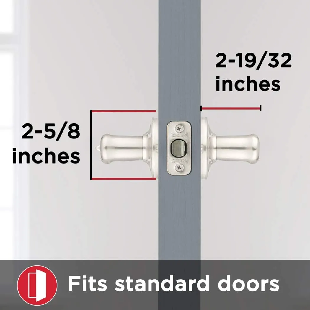 Kwikset Tustin Interior Privacy Door Handle with Lock, Door Lever For Bathroom and Bedroom, Matte Black Reversible Keyless Turn Lock, with Microban Protection