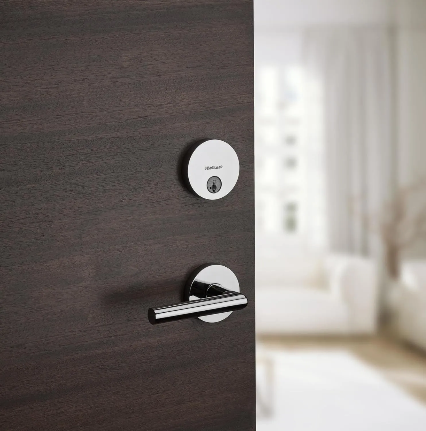 Kwikset Uptown Deadbolt Lock, Venetian Bronze Round Exterior Keyed Front Entry Door, Pick Resistant SmartKey Rekey Security, Single Cylinder Dead Bolt, with Microban Protection