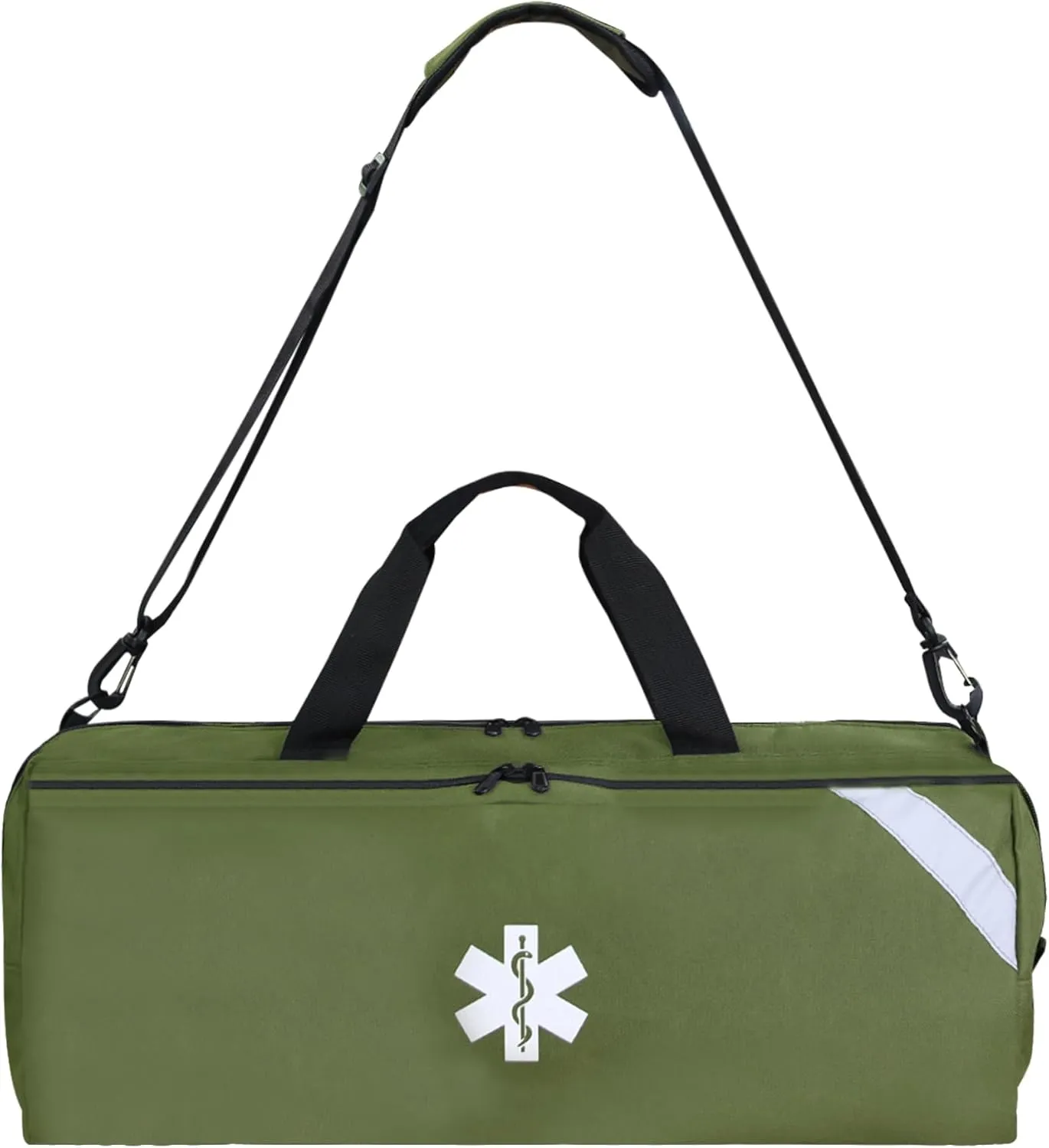 Large Medical Trauma Bag,Empty First Responder Bag,Large EMT Paramedic Economical First Aid Bag,Lightweight and Durable(Bag ONLY) (Green)
