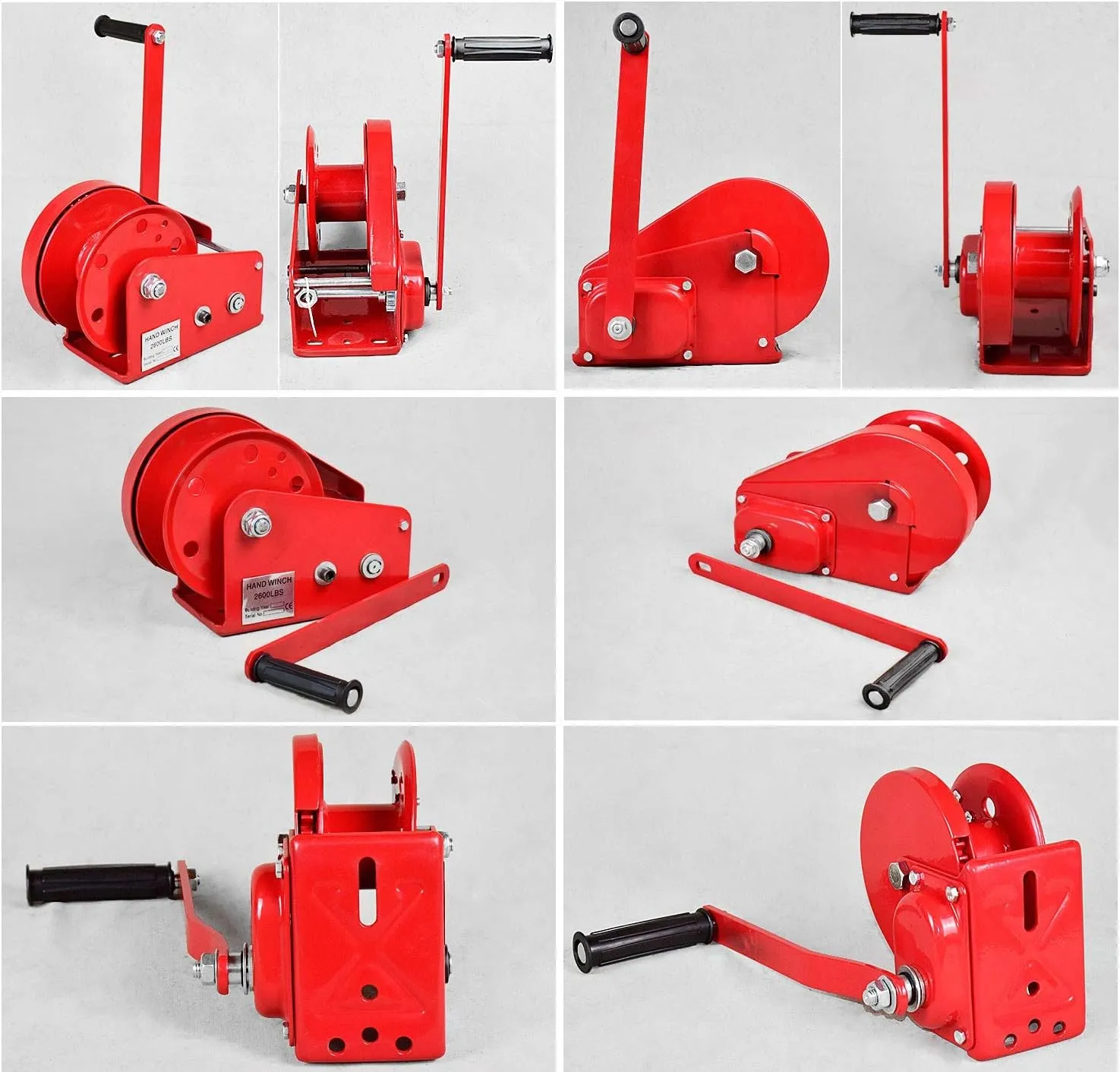 Large Rocker Hand Winch Home Crank Cable Winch Two Way Self Locking Device Small Gear Hand Winch Hoist or Traction Multifunction Hand Winch Boat Trailer2600lbs 10m//30(1800lbs)