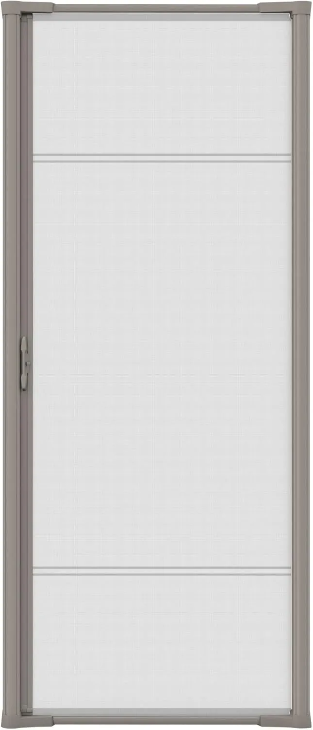 LARSON Brisa Single Sandstone Retractable Screen Door with EZ-Glide System and Secure Locking Latch Handle, Fits 78-in to 79-in Tall x 32-in to 36-in Wide Front Doors