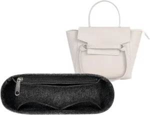 Lckaey Celine Handbag Organizer - Nano, Mini, Small, Medium, Large - Black Felt Insert Bag Organizer