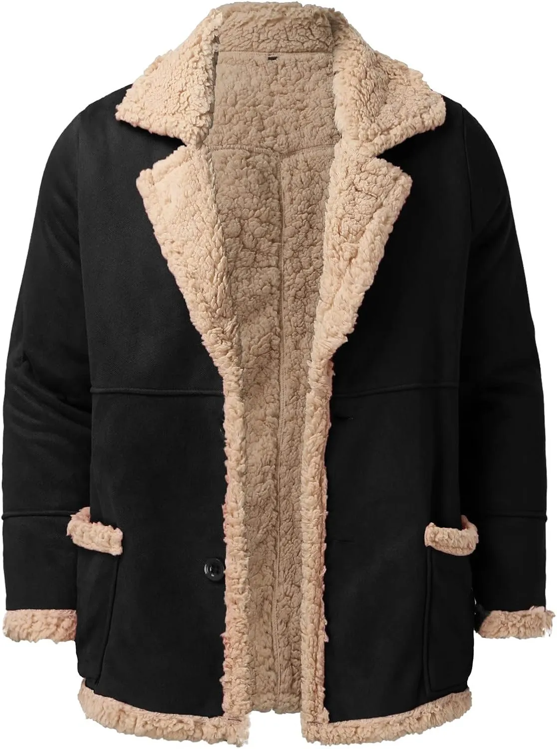 LCMTWX Mens Jackets Cottonpadded Jacket Stand Collar Knitted Splice Sweater Coat Casual Cardigan Stylish Outwear Men's