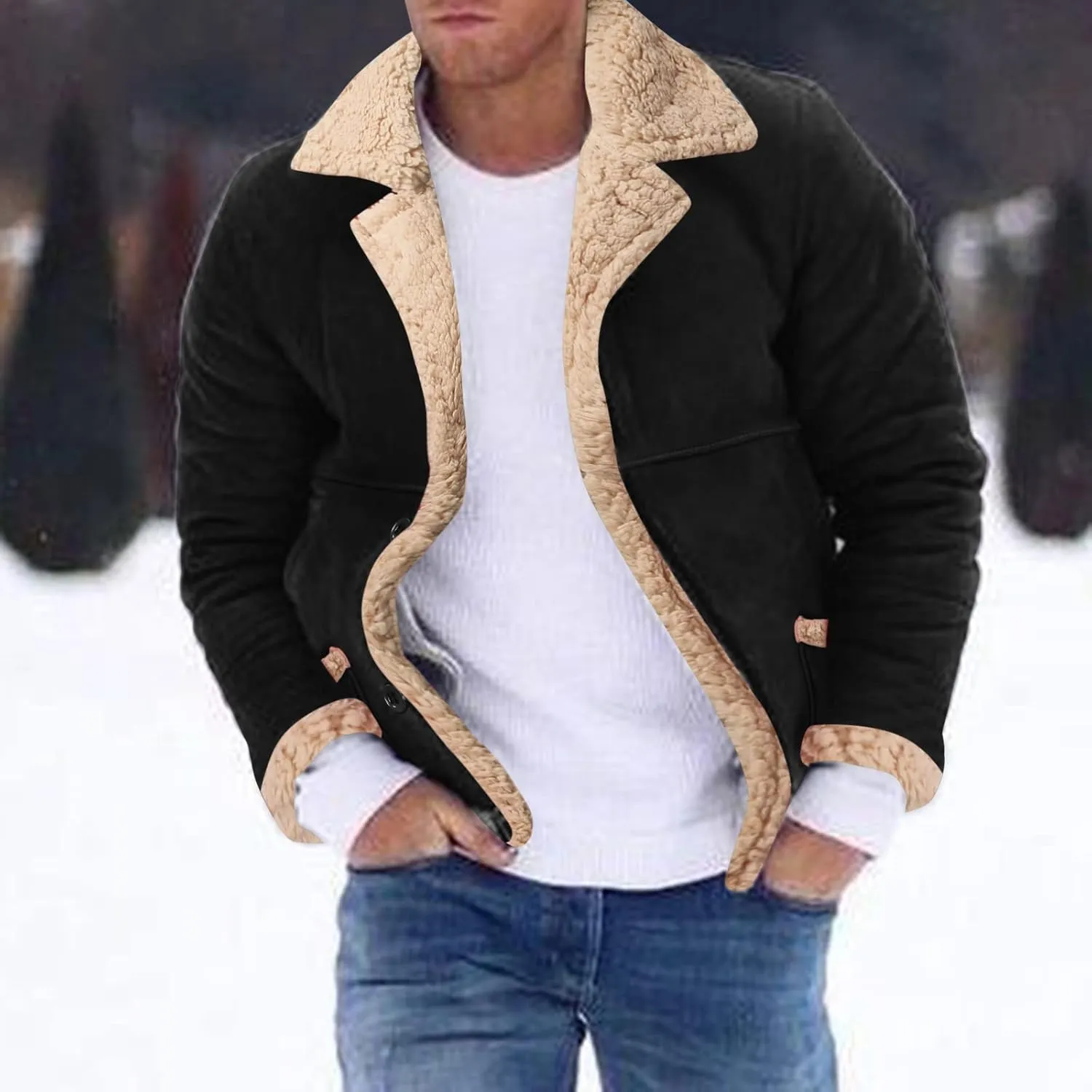 LCMTWX Mens Jackets Cottonpadded Jacket Stand Collar Knitted Splice Sweater Coat Casual Cardigan Stylish Outwear Men's