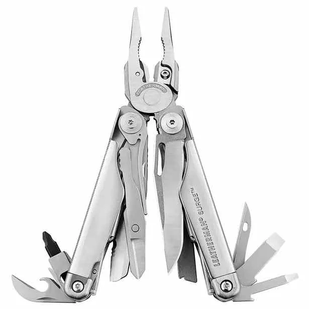 Leatherman 21 Tool Surge Multi-Tool with Nylon Button Sheath (Hangsell Packaging)