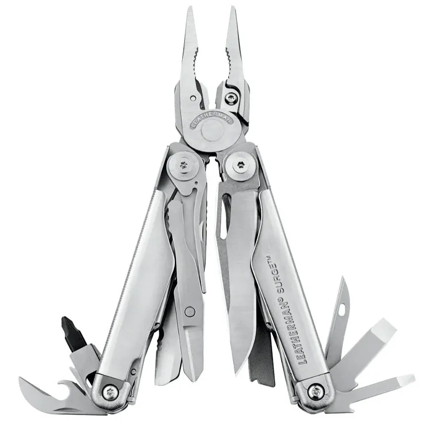 Leatherman 21 Tool Surge Stainless Multi-Tool with Black Nylon Button Sheath
