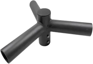 LEDMO Triple Tenon Adaptor with Slip Fitter, 120° 2-3/8" Round Adjustable Pole Bracket, Triple bullhorns for Parking Lot Street Light, Floodlight