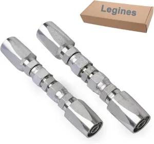 Legines 1/4'' Reusable Hydraulic Fittings, Size #04 Hydraulic Hose Repair Kit 2Pcs