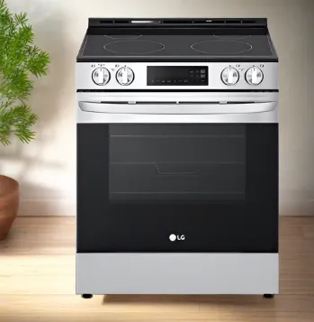 LG LSEL6331F Electric Range, 30 inch Exterior Width, Self Clean, 5 Burners, 6.3 cu. ft. Capacity, Storage Drawer, 1 Ovens, Stainless Steel color