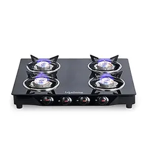 Lifelong LLGS27 4 Burner Glass Top Gas Stove