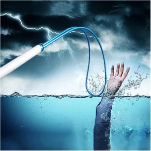 Lifesaving Pole Swimming Pool Emergency Saving Pole, Professional Durable Safety Hook for Water Parks, Multi-use Life-Saving Rescue Equipment for Drowning Swimmers(H 5 m/16.4 ft)
