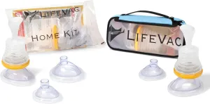 LifeVac Home & Blue Travel Kit Combo - Portable Suction Rescue Device, First Aid Kit for Kids and Adults, Portable Airway Suction Device for Children and Adults