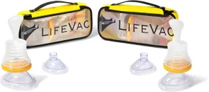 LifeVac Yellow Travel Kit 2 Pack - Portable Suction Rescue Device, First Aid Kit for Kids and Adults, Portable Airway Suction Device for Children and Adults