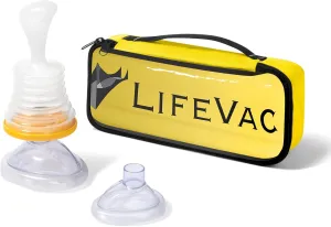 LifeVac Yellow Travel Kit - Portable Suction Rescue Device, First Aid Kit for Kids and Adults, Portable Airway Suction Device for Children and Adults