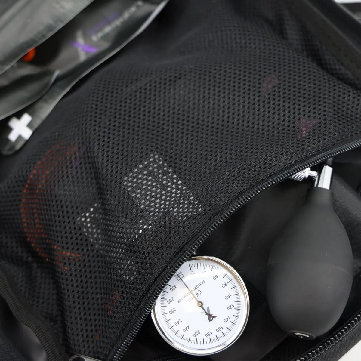 Lightning X Stocked Modular Trauma & Bleeding First Aid Responder Medical Backpack   Kit   Hydration Bladder - BLACK
