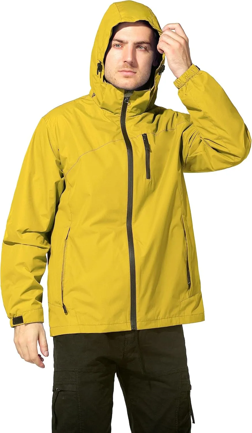 Lightweight Waterproof Jackets with Detachable Hood for Men