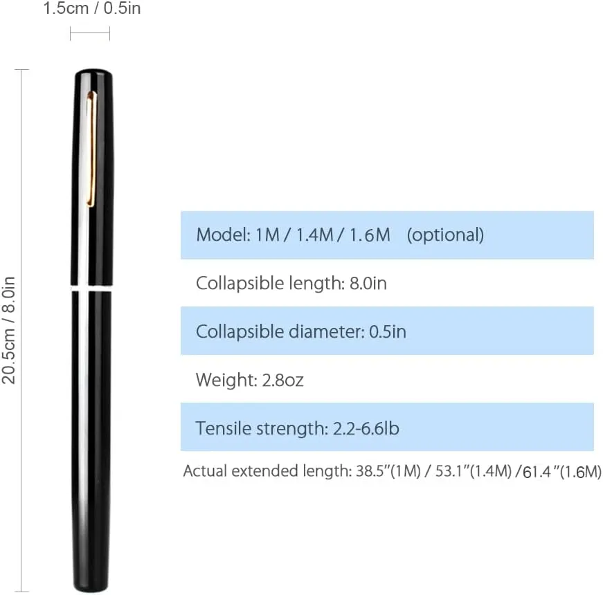 Lixada Fishing Rod Reel Combo Mini Pen Fishing Pole Kit Telescopic Fishing Rod Spinning Reel Combo Kit