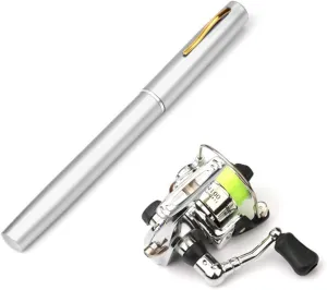 Lixada Fishing Rod Reel Combo Mini Pen Fishing Pole Kit Telescopic Fishing Rod Spinning Reel Combo Kit