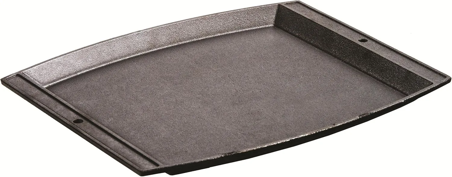 Lodge Seasoned Cast Iron Rectangular Griddle - 15 x 12.25 Inches. Jumbo Chef’s Serving Platter, Black