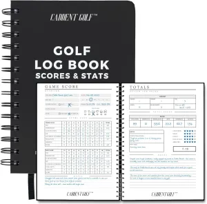Log Book - Wire-Bound Golf Notebook and Golf Scorecard Book - Golf Journal & Log Book - 150 Pages (Scorecard Book, Hardcover)