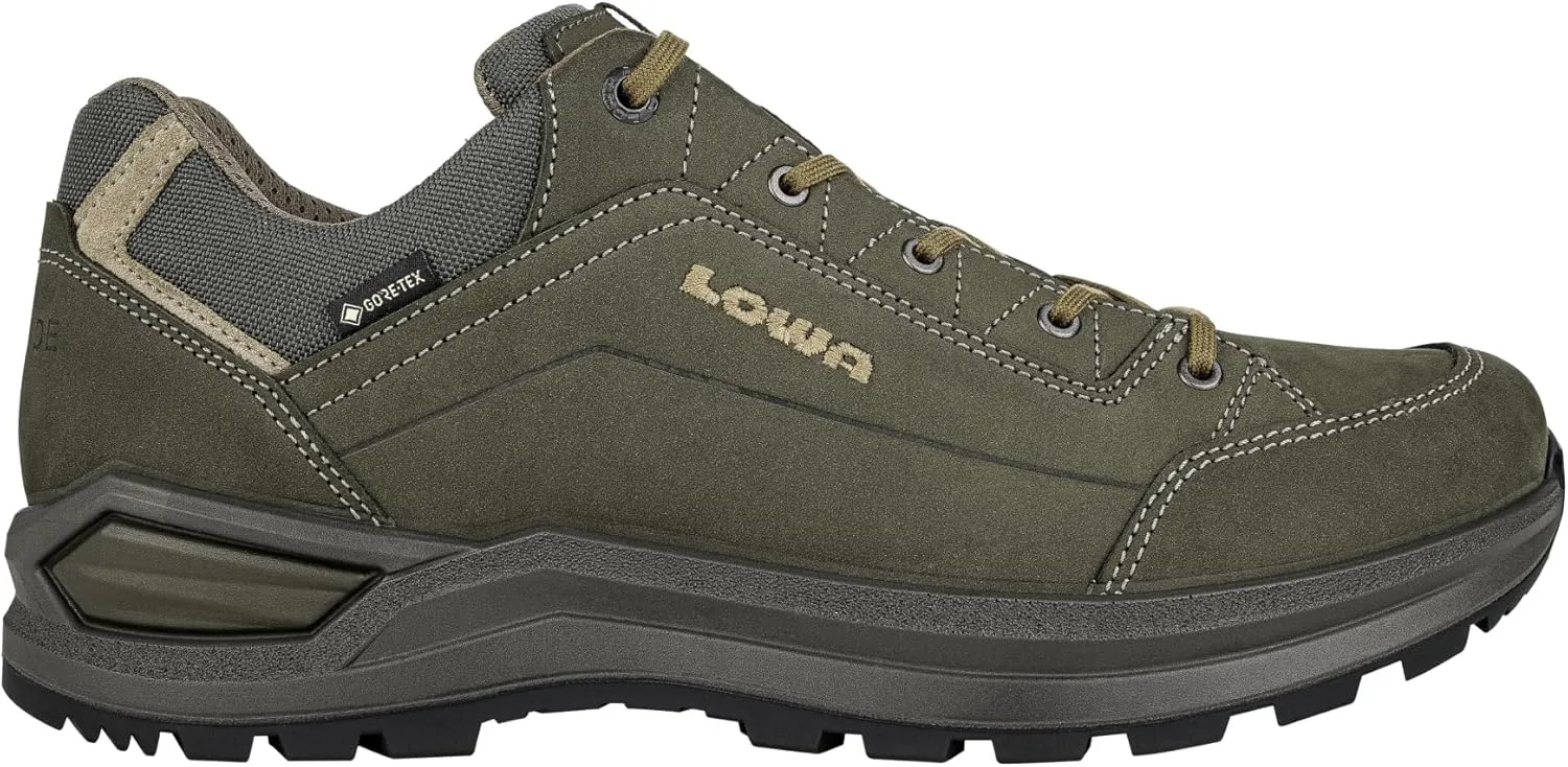 LOWA Men's Renegade EVO GTX LO Low Hiking Shoe - Black, Size 8, Olive Beige, 10