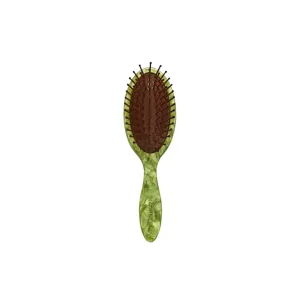 MACHETE Petite Travel Detangling Hairbrush for Women & Men - Brush for Natural, Straight, Curly, Wet or Dry Hair and for All Hair Types - Hairbrush for Kids & Adults, 1pk (Pistachio)