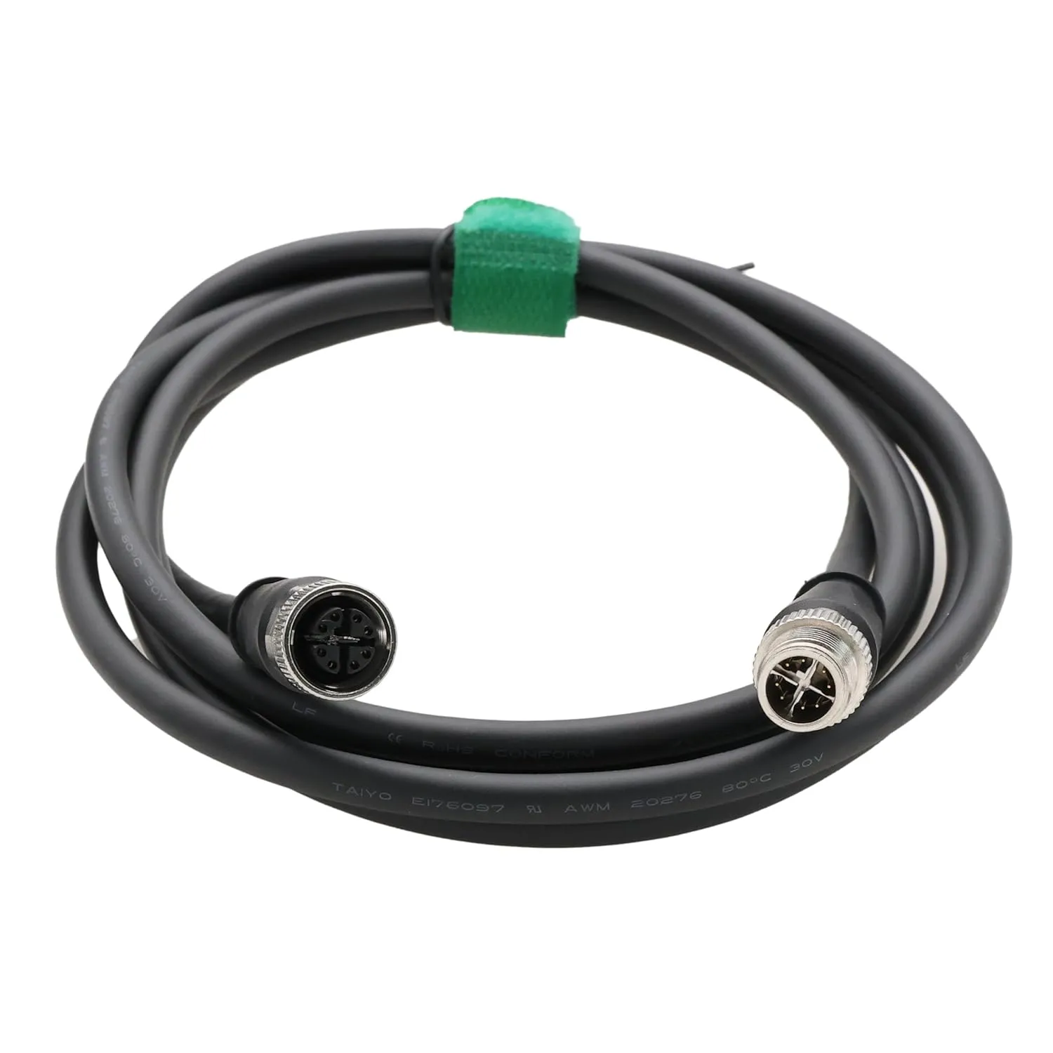 Machine Vision Sensor Barcode Reader Automation Ethernet Network Adapter Cable, M12 8 Pin X-Coded Male to 8-Pole X-Coding Female for Basler Cognex Kathrein Keyence Baumer Datalogic 1M