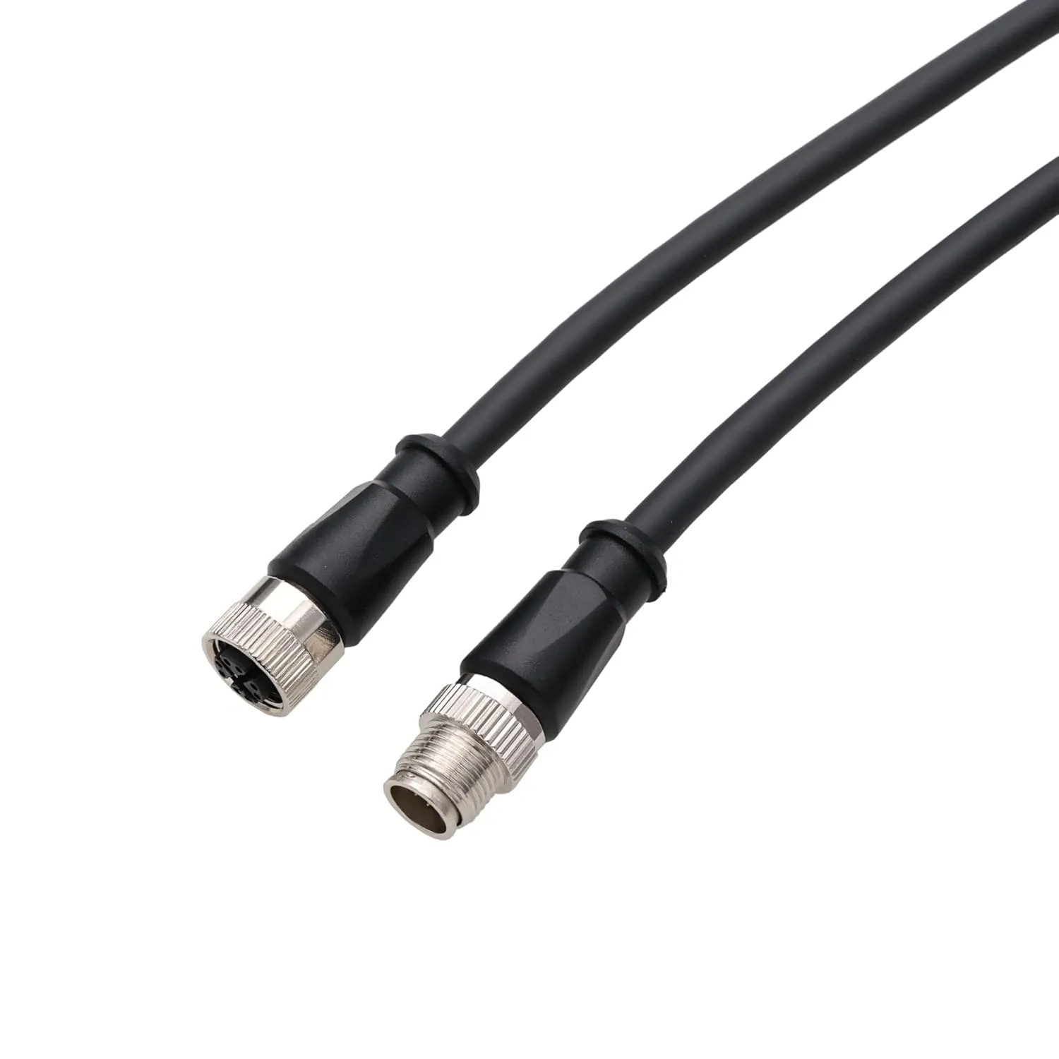 Machine Vision Sensor Barcode Reader Automation Ethernet Network Adapter Cable, M12 8 Pin X-Coded Male to 8-Pole X-Coding Female for Basler Cognex Kathrein Keyence Baumer Datalogic 1M