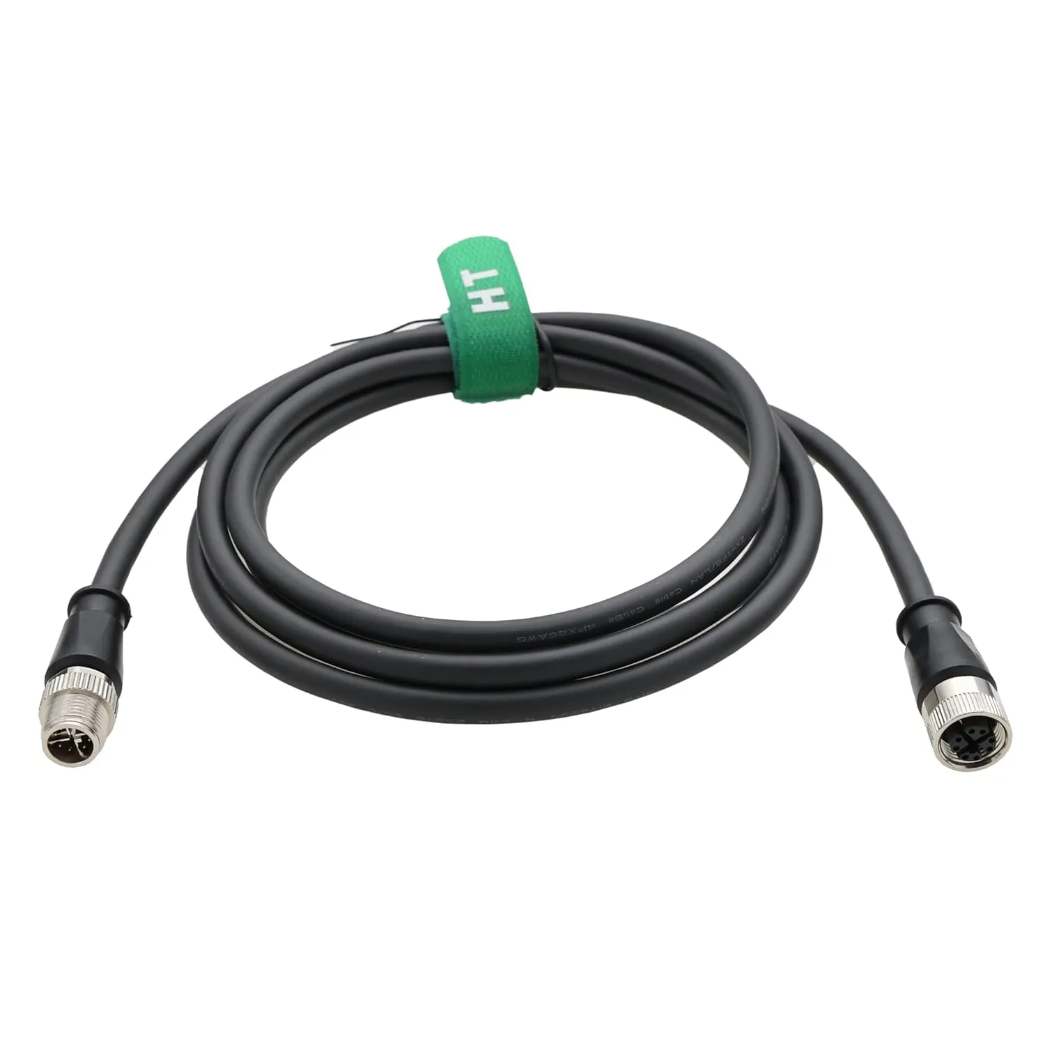 Machine Vision Sensor Barcode Reader Automation Ethernet Network Adapter Cable, M12 8 Pin X-Coded Male to 8-Pole X-Coding Female for Basler Cognex Kathrein Keyence Baumer Datalogic 1M