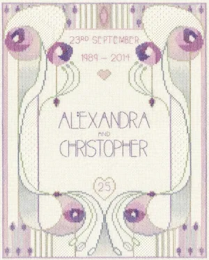 Mackintosh Wedding/Anniversary Sampler Cross Stitch Kit