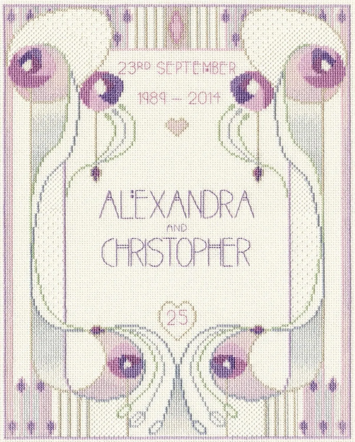 Mackintosh Wedding/Anniversary Sampler Cross Stitch Kit