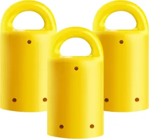 MagnetPal 3 pack Heavy-Duty Neodymium Anti-Rust Magnet, Best for Magnetic Stud Finder / Key Organizer / Indoor and Outdoor Multi Uses, Yellow with Key Ring (SP-MPM3YL)