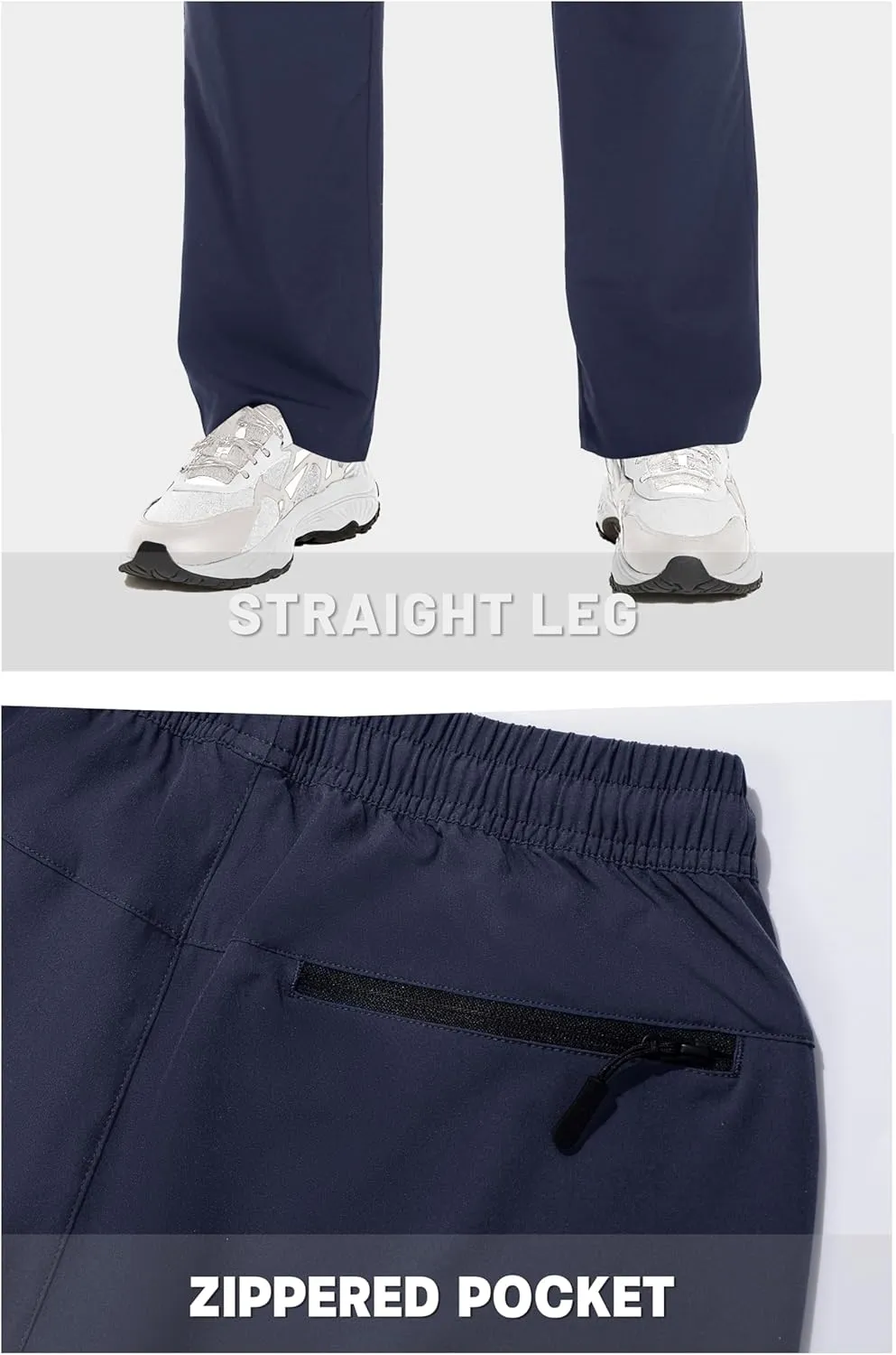 MAGNIVIT Mens Sweatpants with Zipper Pocket Lightweight Quick Dry Athletic Pants Elastic Waist Casual Jogger Gym Hiking Pant