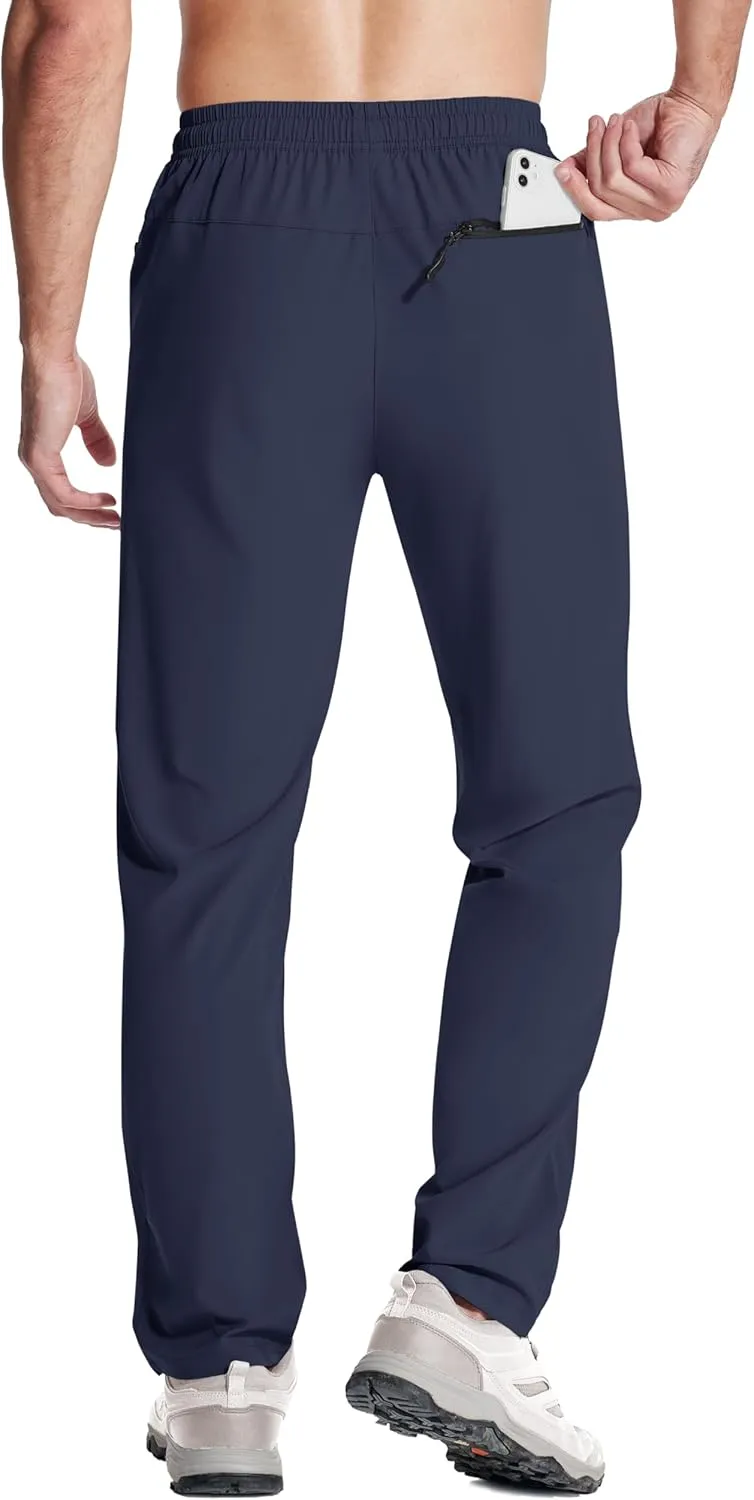 MAGNIVIT Mens Sweatpants with Zipper Pocket Lightweight Quick Dry Athletic Pants Elastic Waist Casual Jogger Gym Hiking Pant