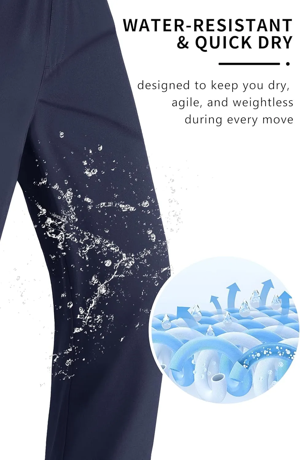 MAGNIVIT Mens Sweatpants with Zipper Pocket Lightweight Quick Dry Athletic Pants Elastic Waist Casual Jogger Gym Hiking Pant