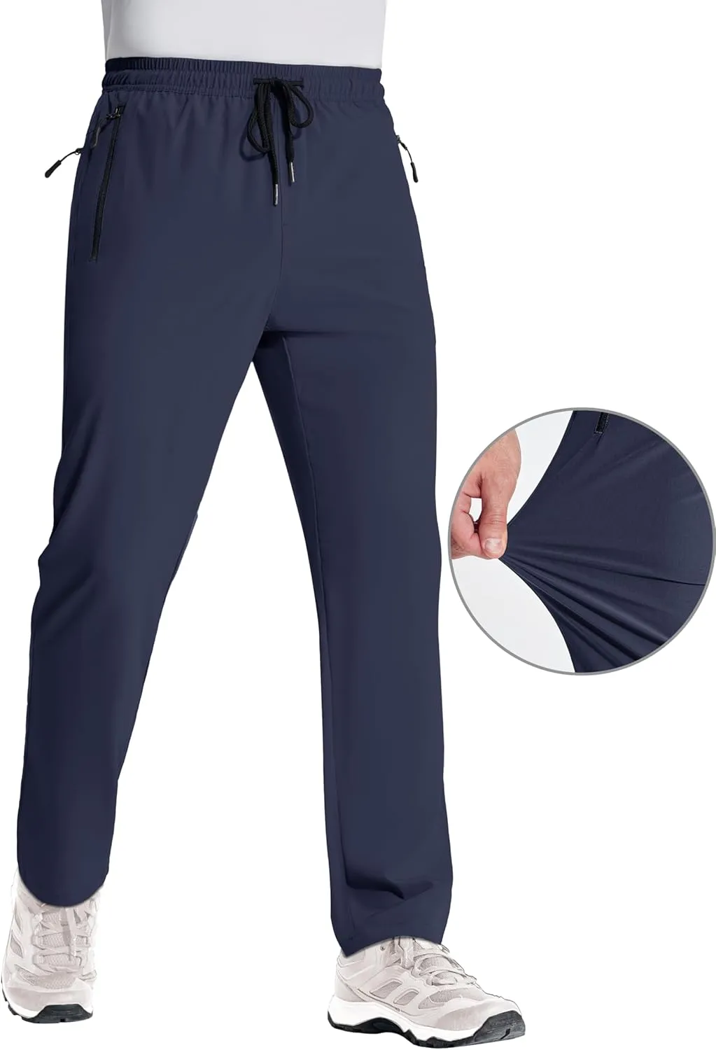 MAGNIVIT Mens Sweatpants with Zipper Pocket Lightweight Quick Dry Athletic Pants Elastic Waist Casual Jogger Gym Hiking Pant