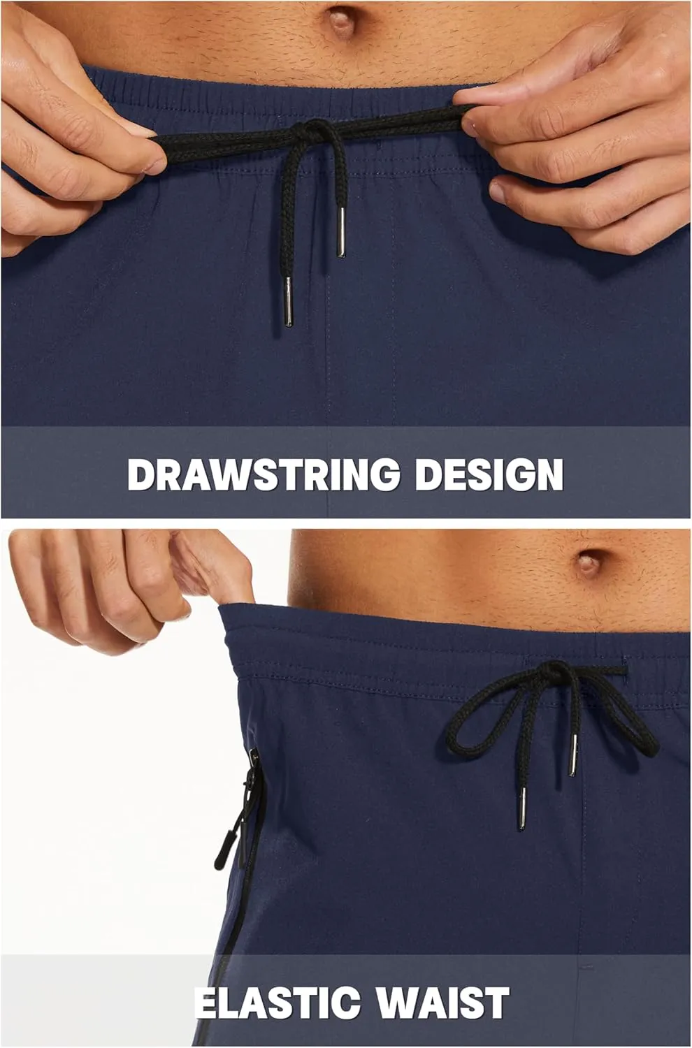 MAGNIVIT Mens Sweatpants with Zipper Pocket Lightweight Quick Dry Athletic Pants Elastic Waist Casual Jogger Gym Hiking Pant