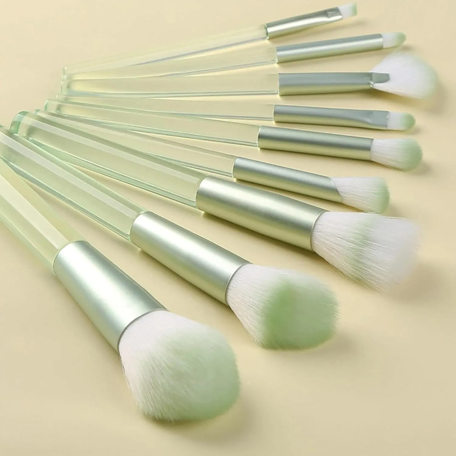 Makeup Brush Set with Organizer Bag, 9 Pcs Synthetic Premium Flat Foundation Brush,Powder Eyeshadow Blending Eyeliner Contour Concealer Brush,Gifts for Women