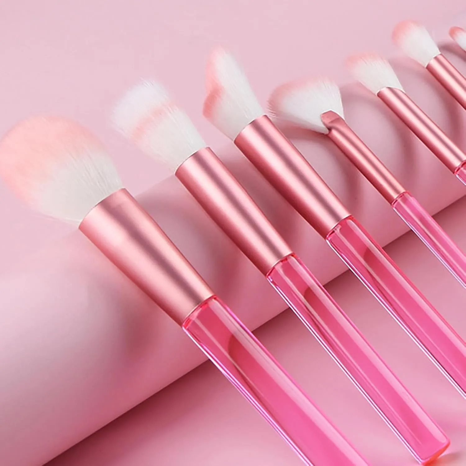 Makeup Brush Set with Organizer Bag, 9 Pcs Synthetic Premium Flat Foundation Brush,Powder Eyeshadow Blending Eyeliner Contour Concealer Brush,Gifts for Women