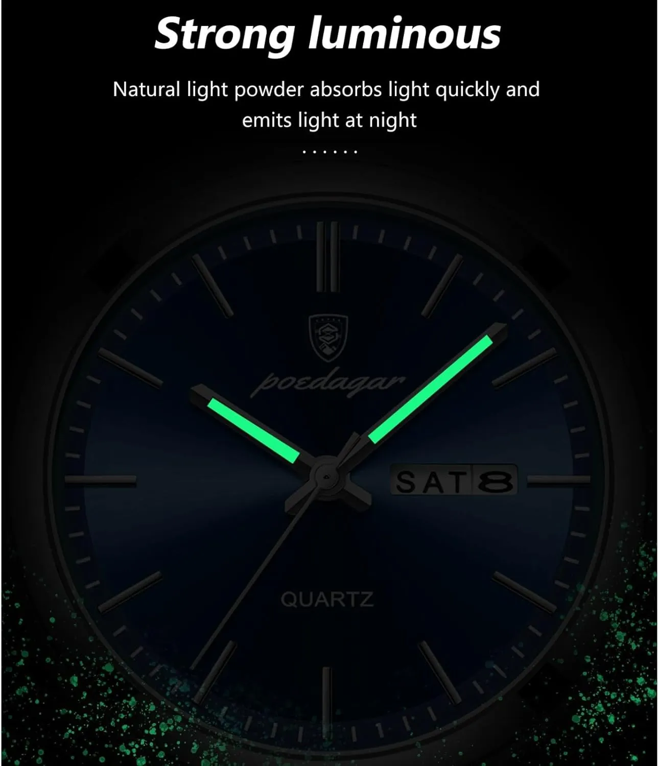 Man Luxury Business Watch Waterproof Luminous Date Week Stainless Steel Men Wristwatch Casual Quartz Men's Watches Male Clock Box