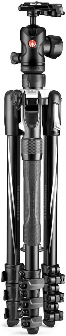 Manfrotto MKBFRLA4B-BHM Befree Advanced 2N1 Travel Tripod with Monopod, Lever Lock, Tripod Bag, Plate and Ball Head Included for Canon, Nikon, Sony, DSLR, CSC, Mirrorless, Up to 9kg, Aluminium