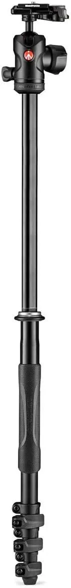 Manfrotto MKBFRLA4B-BHM Befree Advanced 2N1 Travel Tripod with Monopod, Lever Lock, Tripod Bag, Plate and Ball Head Included for Canon, Nikon, Sony, DSLR, CSC, Mirrorless, Up to 9kg, Aluminium