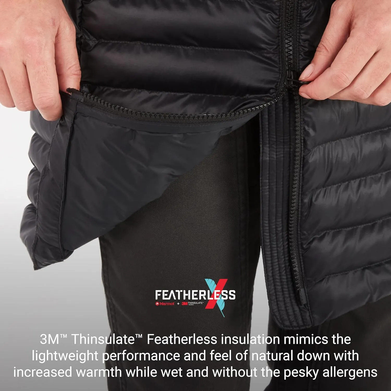 MARMOT Women's Echo Featherless Long Jacket - Mid-Thigh, Lightweight Down-Alternative Puffer with Hood